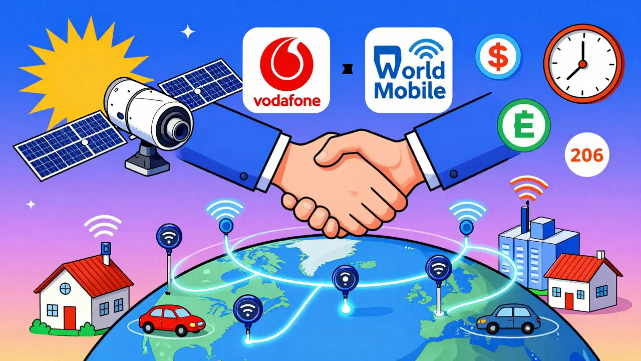 Satellite linking IoT sensors to community hotspots with digital handshake