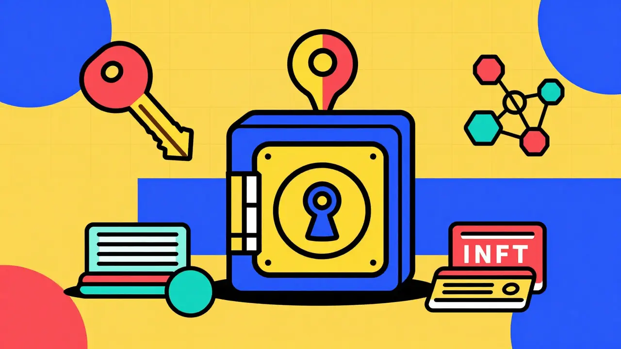 Controllable electronic records and blockchain security concept