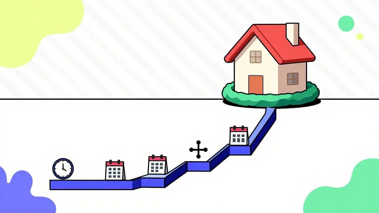 Colorful geometric illustration of long-term wealth growth through PPF compounding.