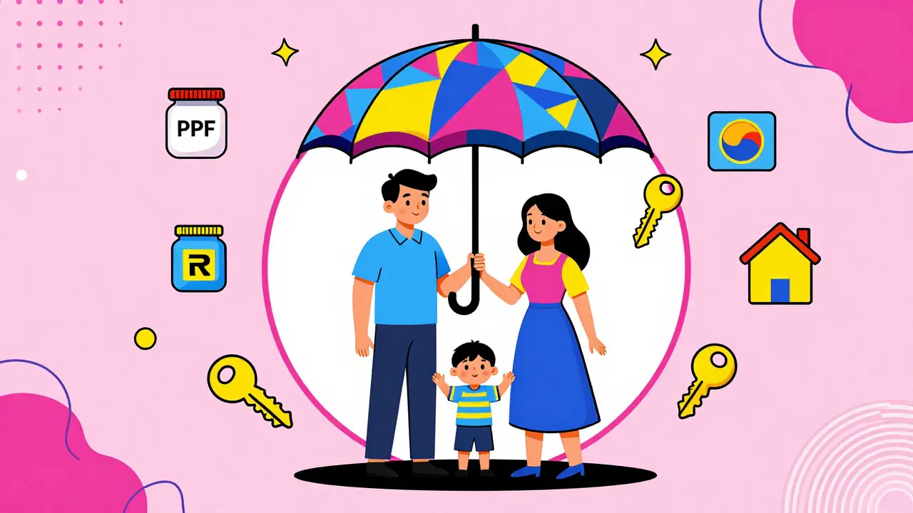 Family under umbrella representing shared tax limits