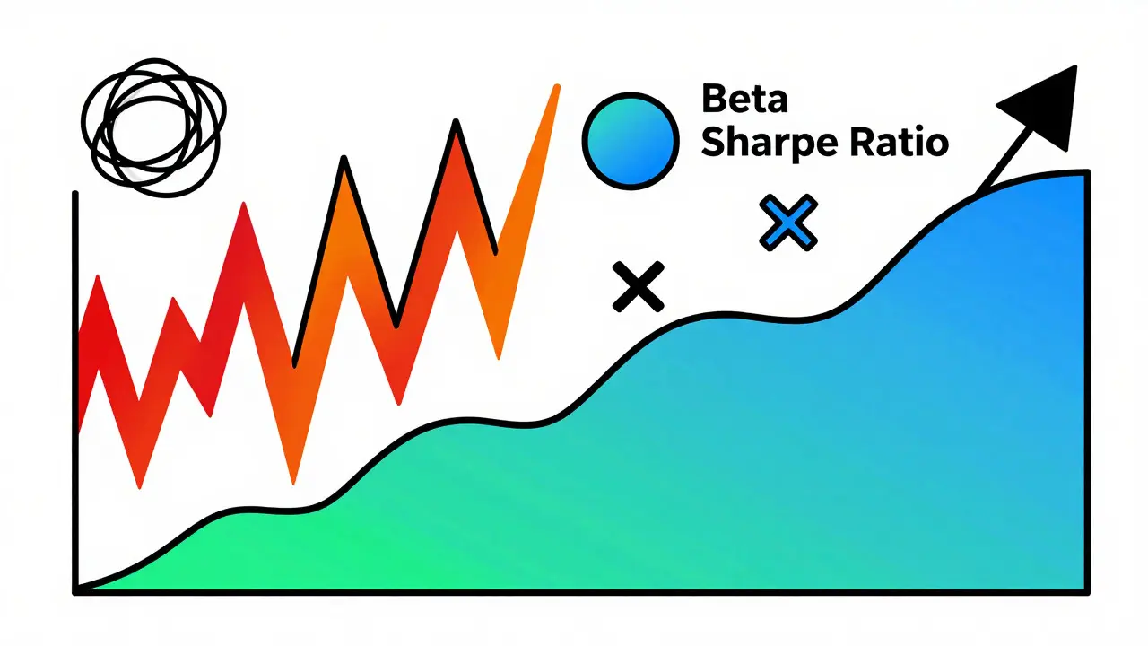 Abstract comparison of volatile vs steady investment growth
