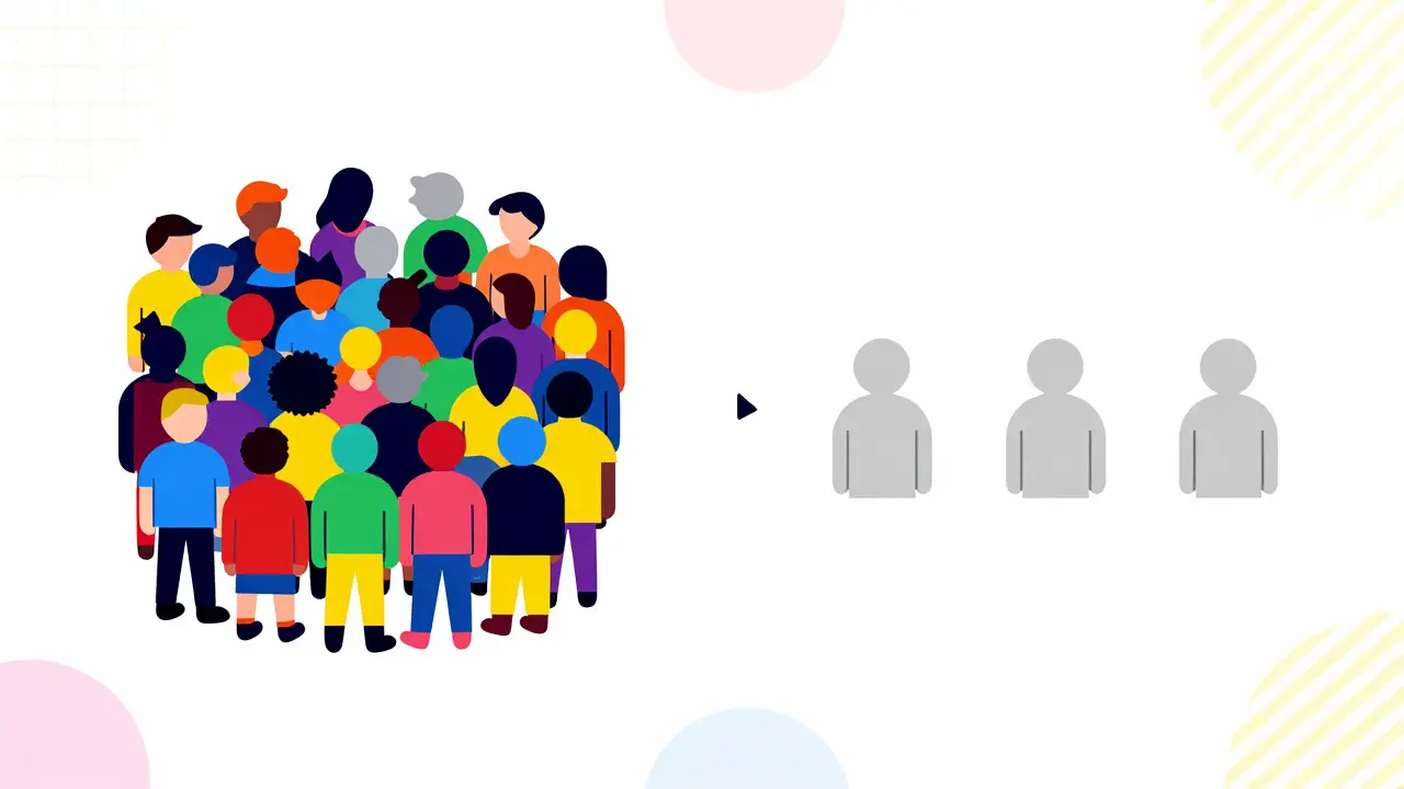 Illustration comparing high liquidity crowds vs low liquidity gaps.