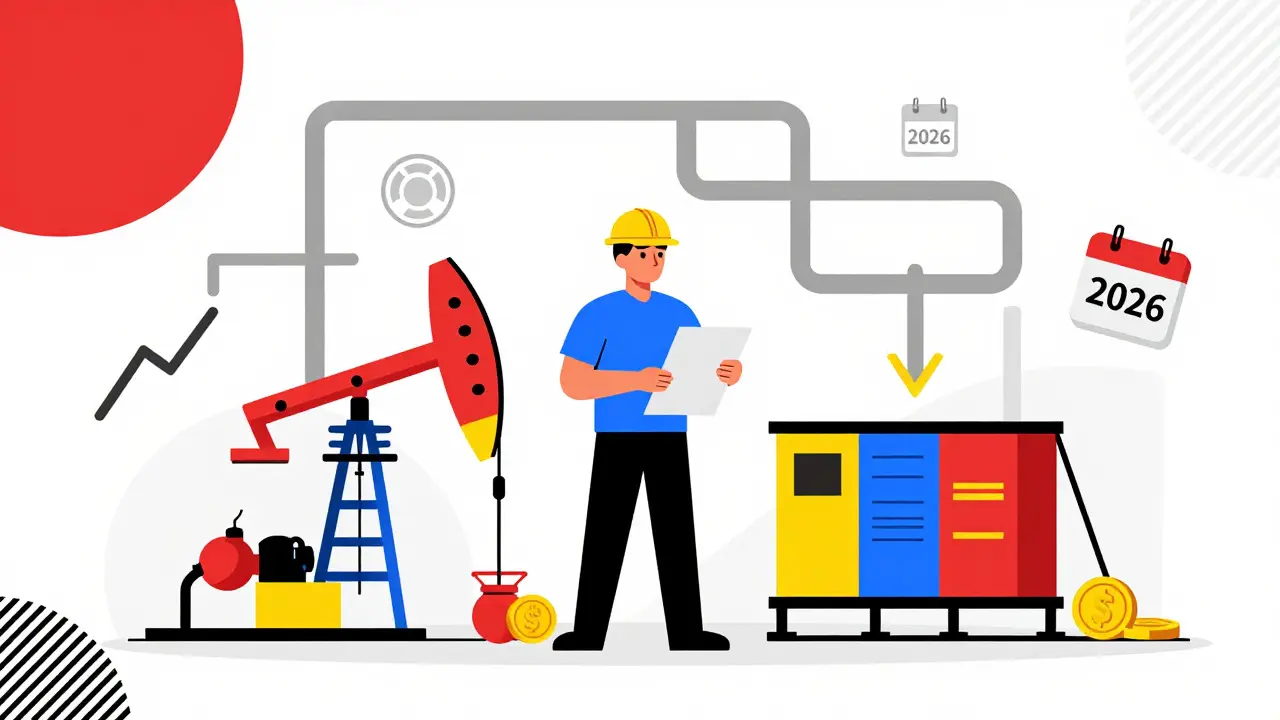 Illustration comparing pipeline costs to modular mining solutions with economic symbols.