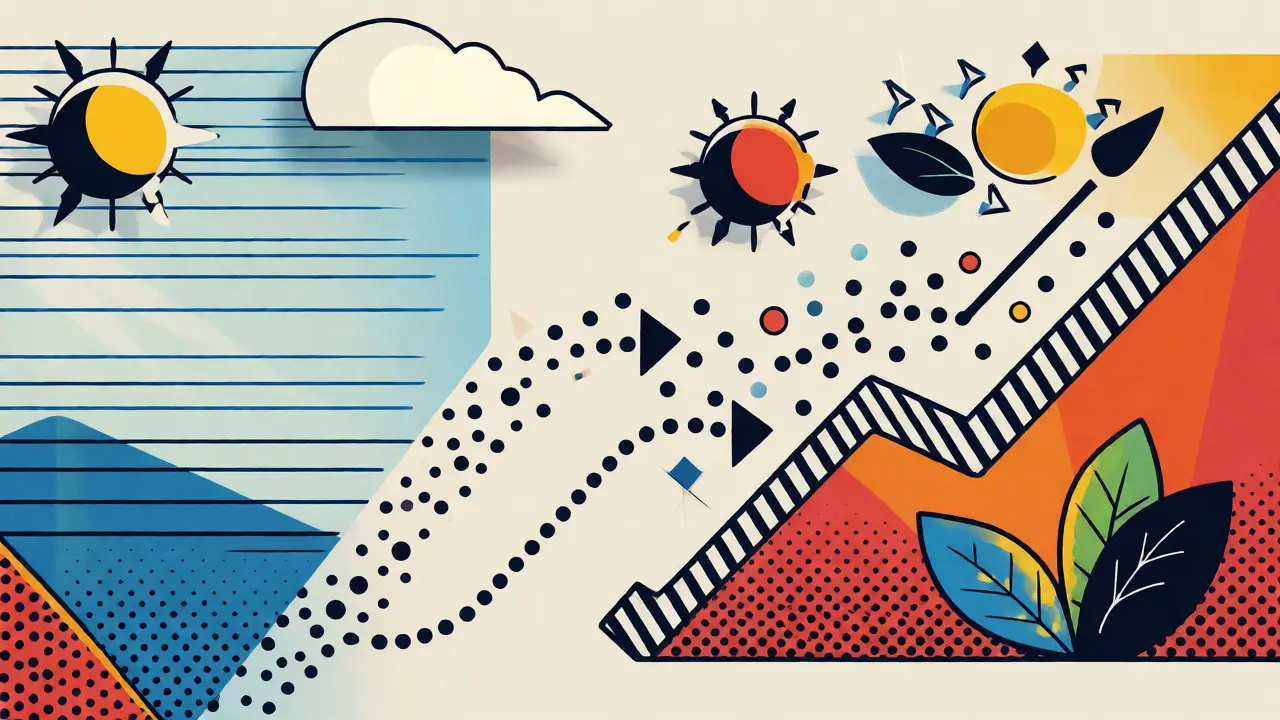 Abstract art showing hybrid STP investment strategy moving funds