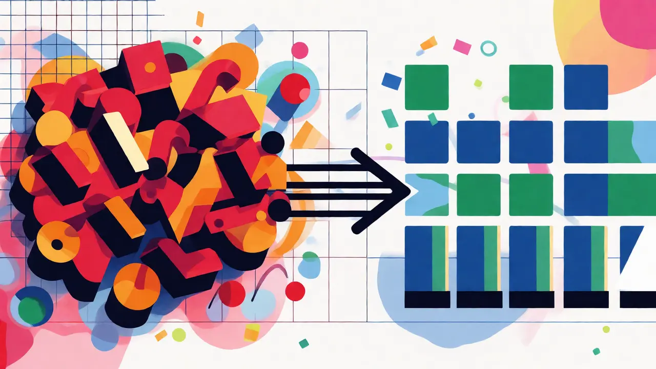 Abstract geometric shapes illustrating asset allocation glide path